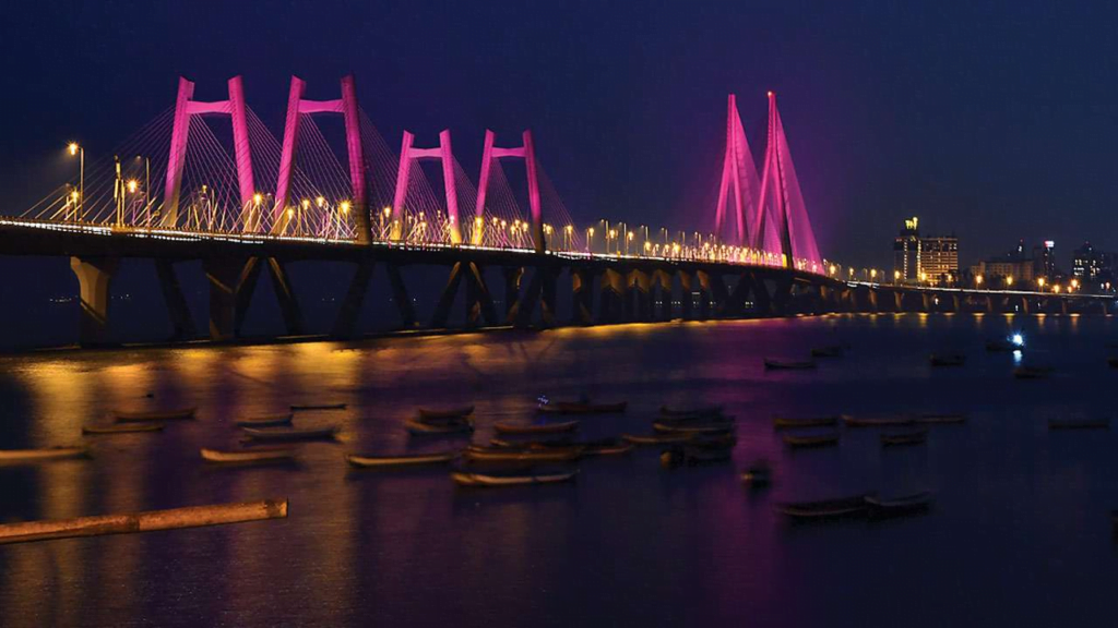 Beautiful tourist attraction Bandra-Worli Sea Link