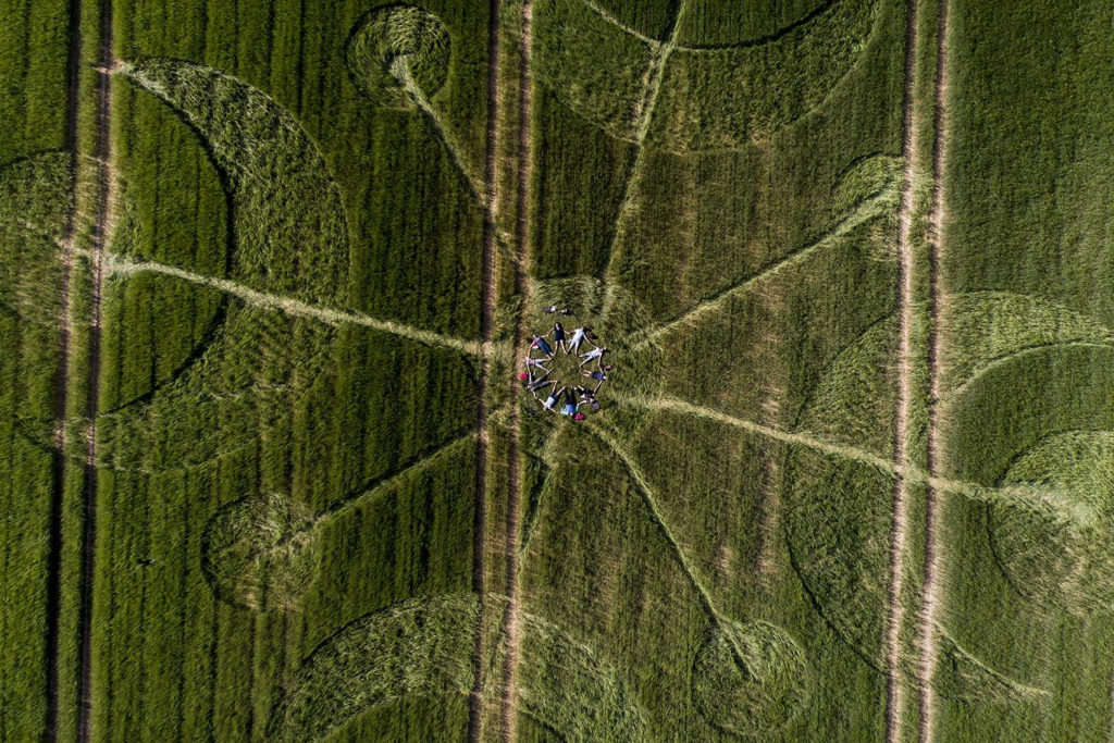 Enigmatic Crop Circles: Unraveling Nature's Mysterious Artistry Crop Circle Close-Up